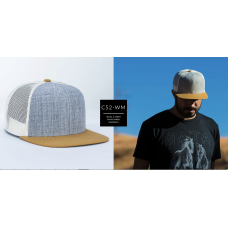 C52 WM Flat Bill Wool-Trucker Mesh